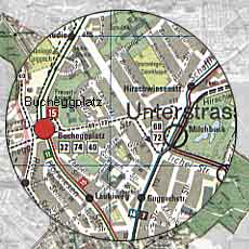 Ausschnitt 'Bucheggplatz' aus der Karte